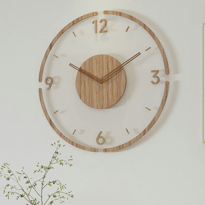 Nordische Stille | 14 Zoll Wanduhr aus massivem Holz - verleiht jedem Raum Eleganz
