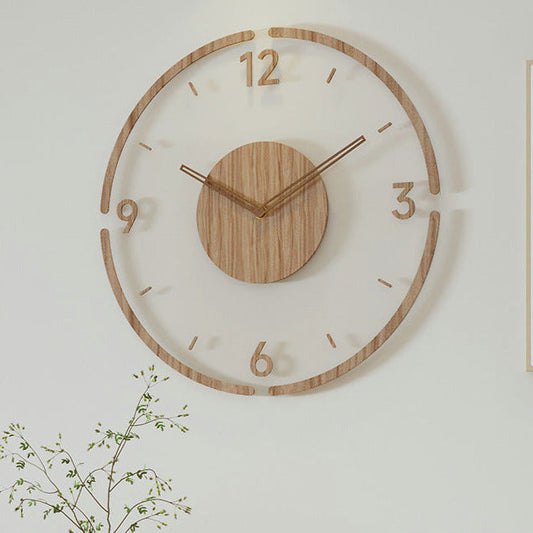 Nordische Stille | 14 Zoll Wanduhr aus massivem Holz - verleiht jedem Raum Eleganz