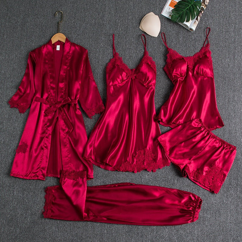 Seidenzauber | Luxuriöses Satin-Pyjama-Set für stilvolle Nächte