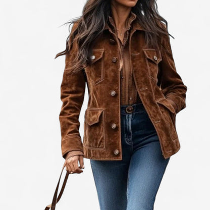LUCIE – KURZJACKE AUS VINTAGE-EFFEKT-SAMT