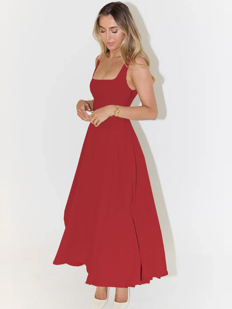 Lucinda | Kleid in edlem Purpurrot