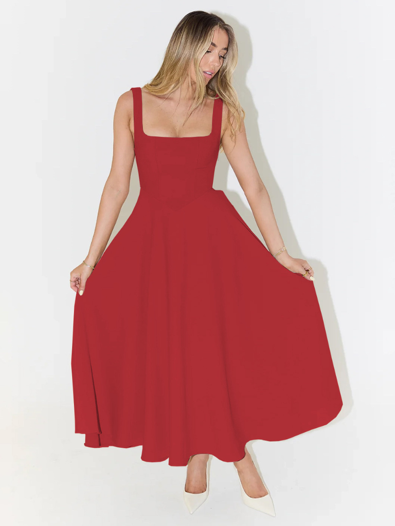 Lucinda | Kleid in edlem Purpurrot