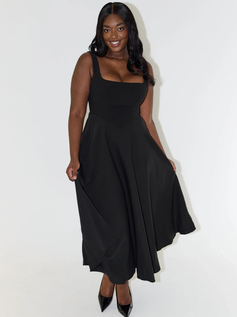 Lucinda | Kleid in edlem Purpurrot