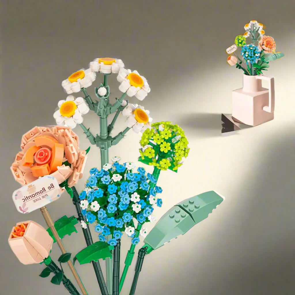 Saras Mini-Rosen-Lavendel-Blumen-Bausatz – Kreative Wohnkultur & Geschenkidee