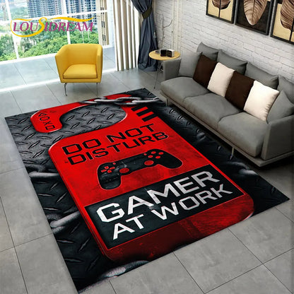 Alex 3D Gamer Gamepad Teppich - Großer rutschfester Teppich für Kinder und Wohnzimmer