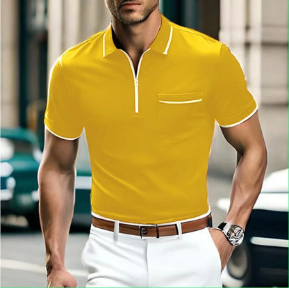 Herren-Polo mit Reißverschluss - Samsa