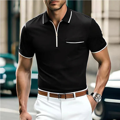 Herren-Polo mit Reißverschluss - Samsa