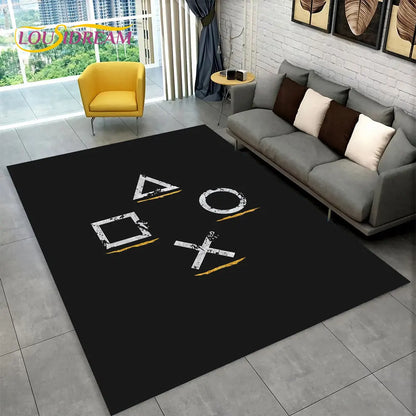 Alex 3D Gamer Gamepad Teppich - Großer rutschfester Teppich für Kinder und Wohnzimmer