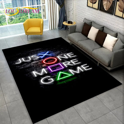Alex 3D Gamer Gamepad Teppich - Großer rutschfester Teppich für Kinder und Wohnzimmer