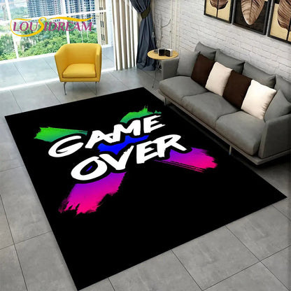 Alex 3D Gamer Gamepad Teppich - Großer rutschfester Teppich für Kinder und Wohnzimmer