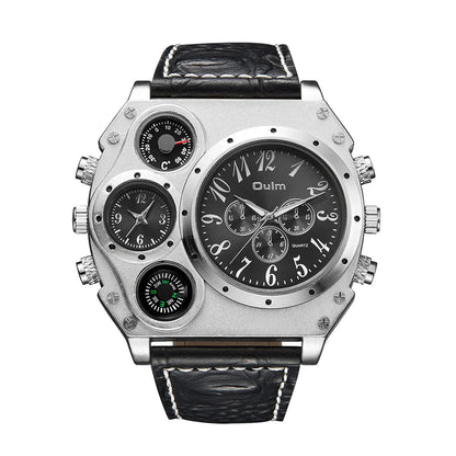 Oulm Titan Herren Militär Uhr – Multifunktions-Quarz Sportuhr mit übergroßem Zifferblatt