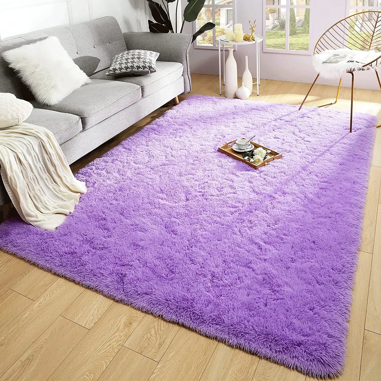 Winnie Weicher Flauschiger Pinker Teppich – Gemütlicher Plüschteppich für Wohnzimmer & Kinderzimmer