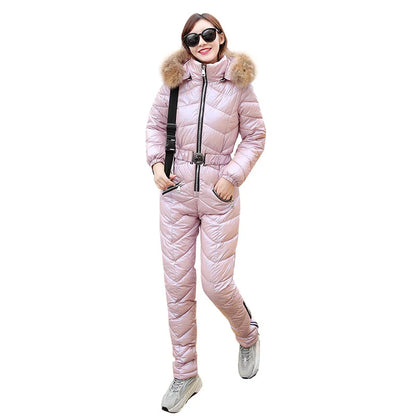 Florentina | Stilvolle, hoch taillierte Einteiler-Ski-Jacke für Frauen