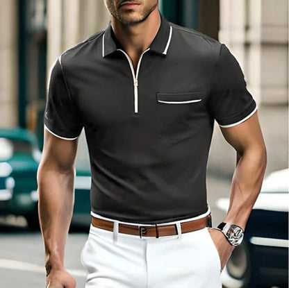 Herren-Polo mit Reißverschluss - Samsa
