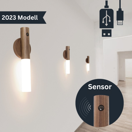 Smart Holz Nachtlicht | Automatische Beleuchtung überall ohne Kabel