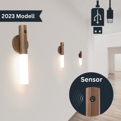 Smart Holz Nachtlicht | Automatische Beleuchtung überall ohne Kabel