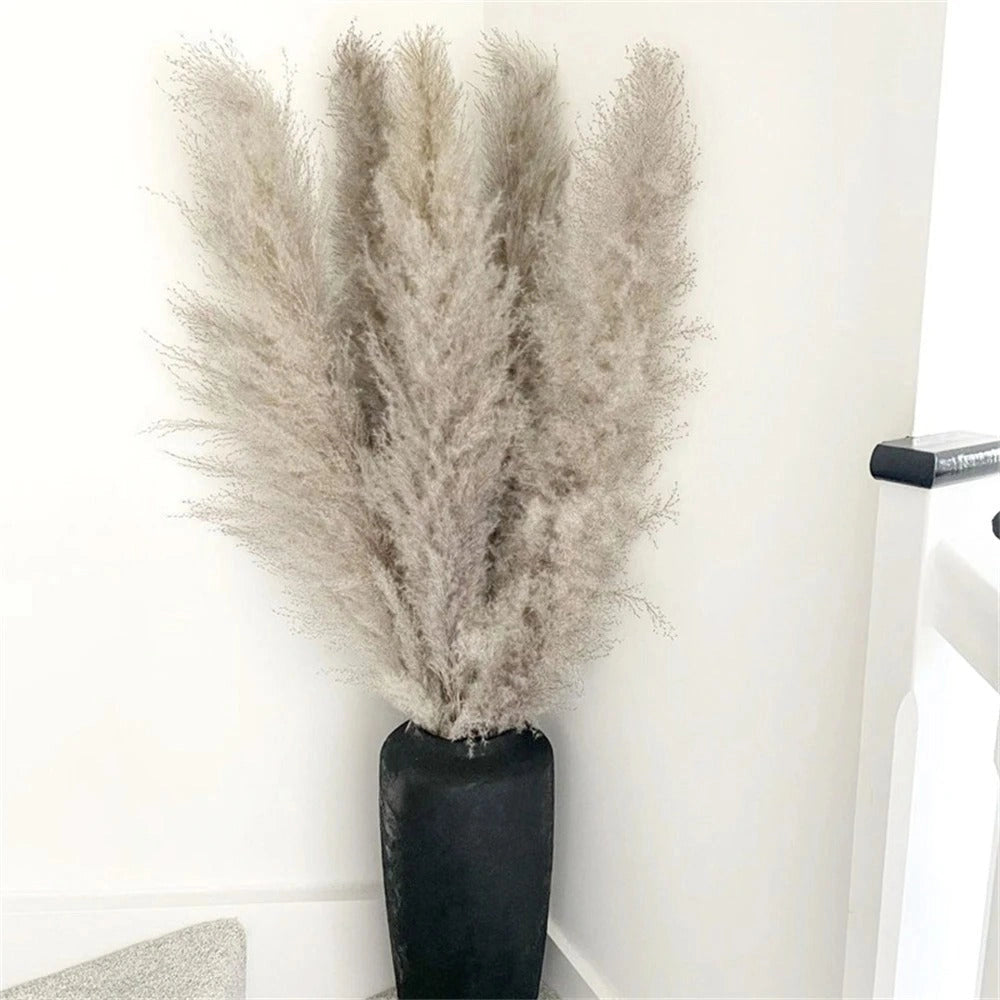 Großer getrockneter Pampasgrasstrauß - Flauschige Boho-Dekoration & rustikaler Tischschmuck