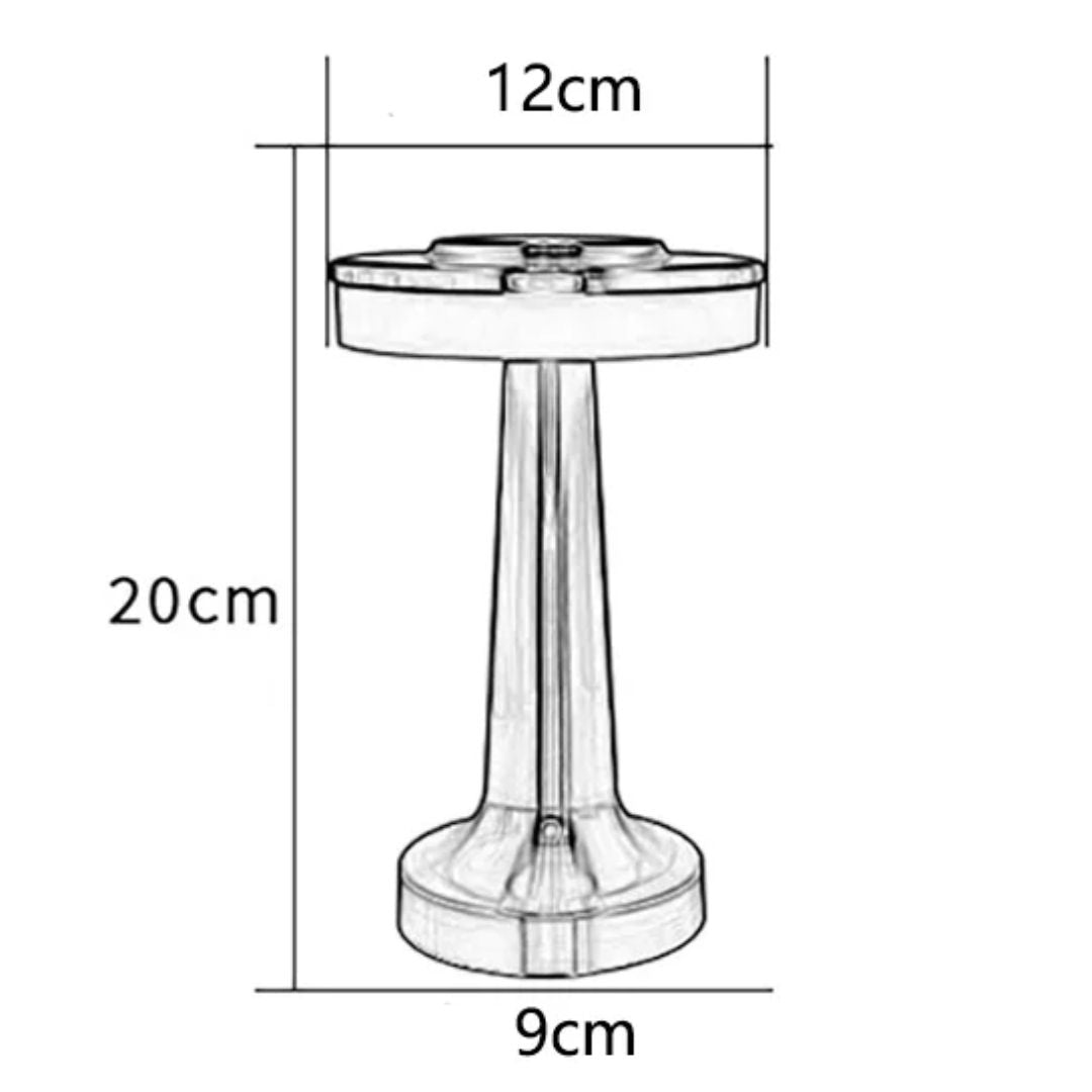 KreisGlow Elegante LED-Tischlampe | Einstellbare Helligkeit und USB-Ladung