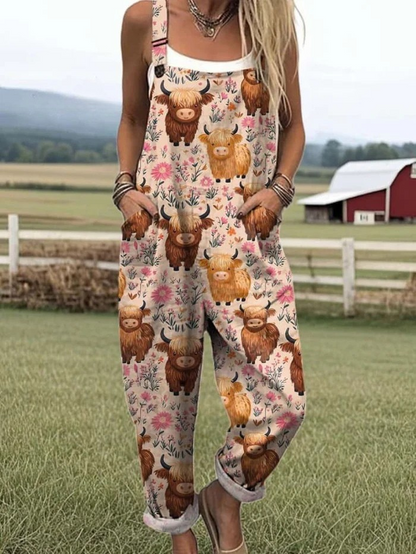 Zerva | Künstlerischer Baumwoll-Jumpsuit