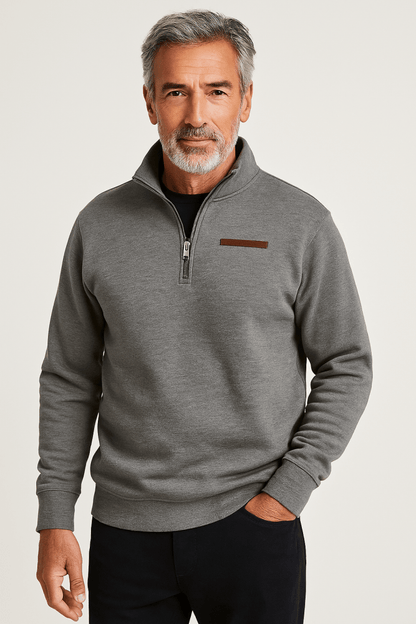 JAMES – LÄSSIGER PULLOVER MIT HALBEN REISSVERSCHLUSS