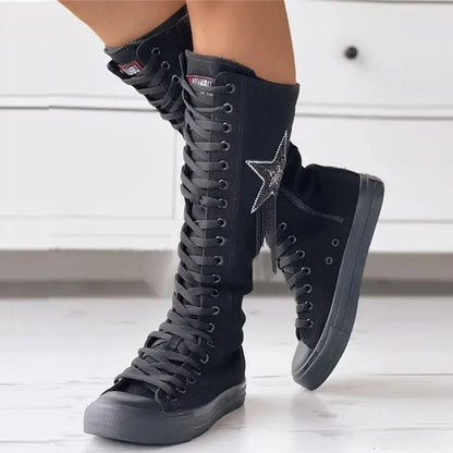 Nelie - Mittelhohe Orthopädische Punk-Stiefel