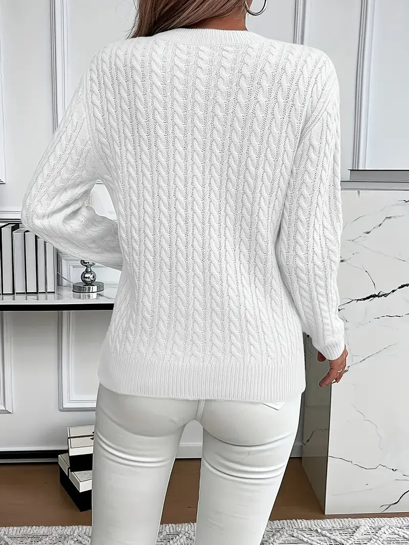 Becky | Strickpullover mit Zopf