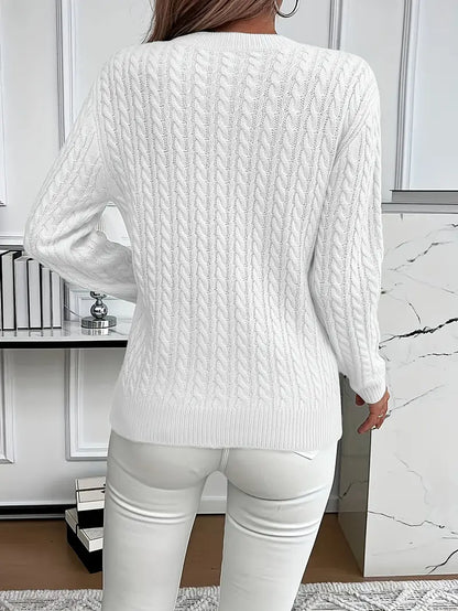 Becky | Strickpullover mit Zopf