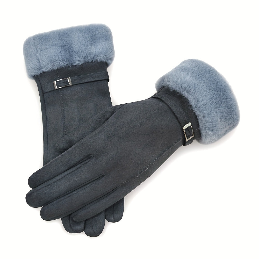 Lorena | Elegante Winterhandschuhe aus Suède mit Touchscreen-Funktion