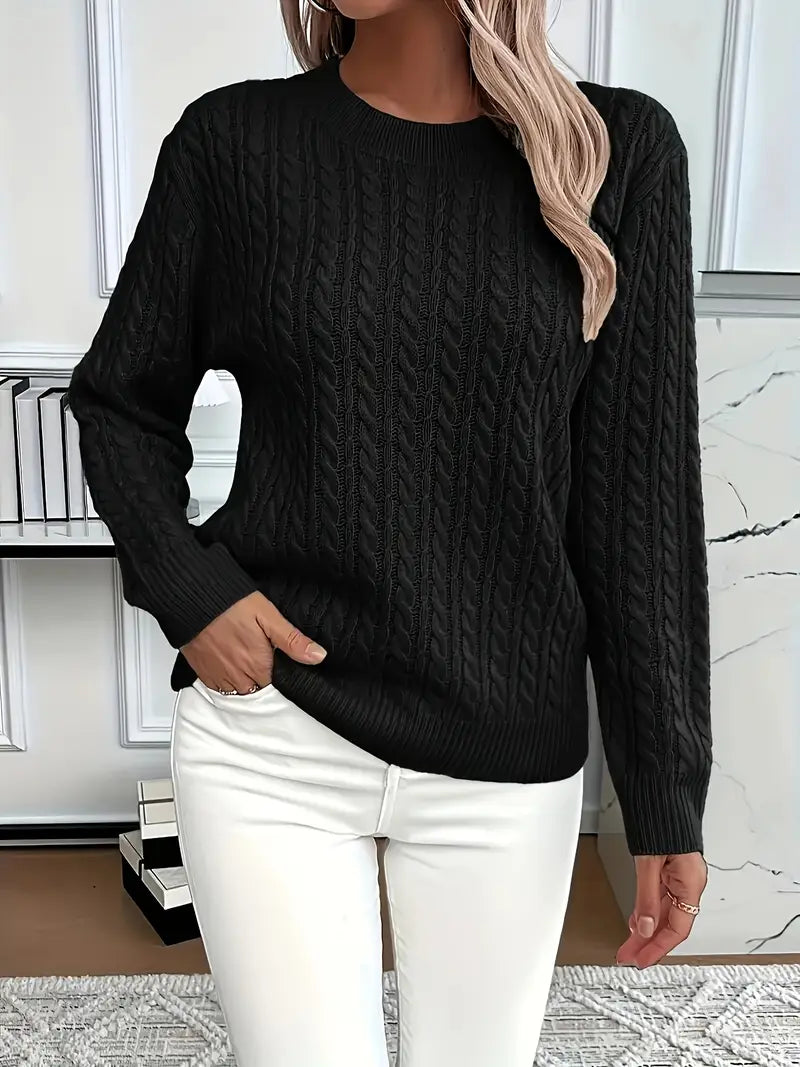 Becky | Strickpullover mit Zopf