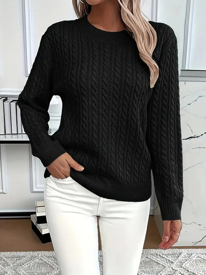 Becky | Strickpullover mit Zopf