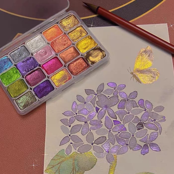 Perlisiertes Aquarellset | Lass deine Kunst mit schimmernden und lebendigen Farben lebendig werden