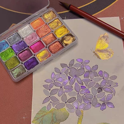 Perlisiertes Aquarellset | Lass deine Kunst mit schimmernden und lebendigen Farben lebendig werden
