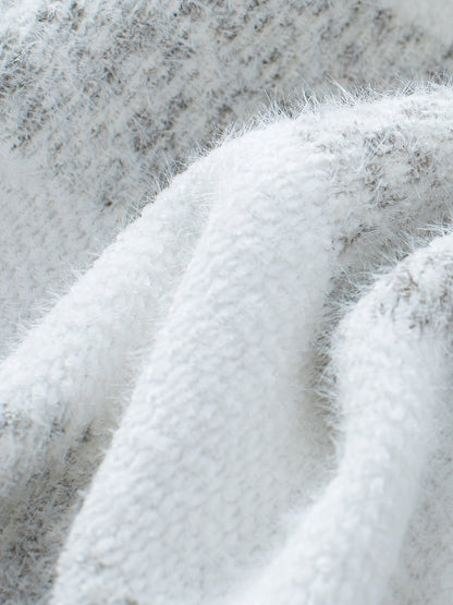 Gemütlicher gestreifter Rollkragenpullover für Damen
