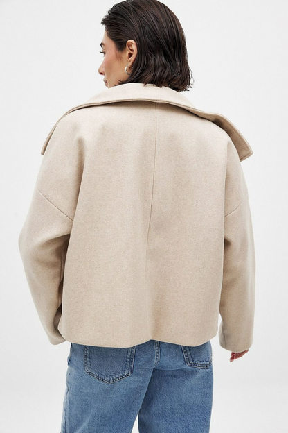 Kurzer Damen Vintage Doppelreiher-Mantel