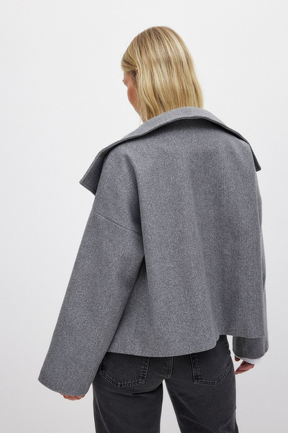 Kurzer Damen Vintage Doppelreiher-Mantel