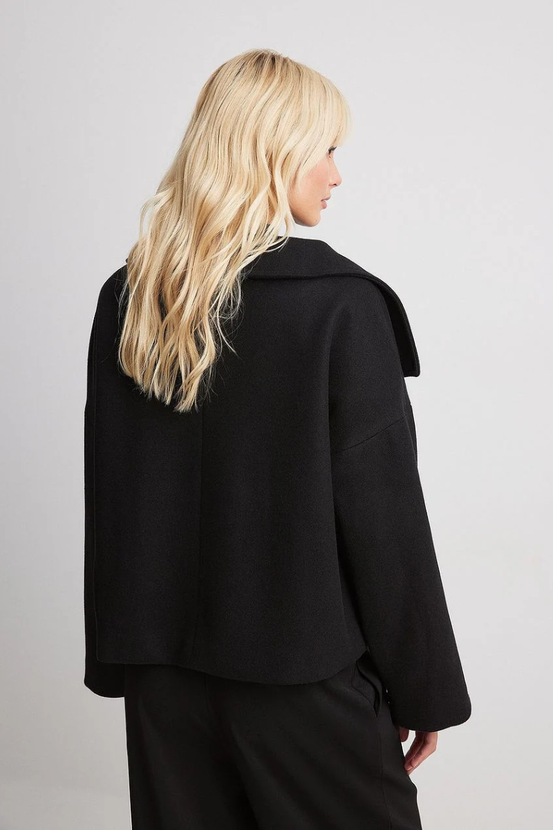 Kurzer Damen Vintage Doppelreiher-Mantel