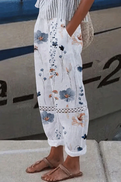 Airish - Stylish Printed Casual Button Pocket Trousers