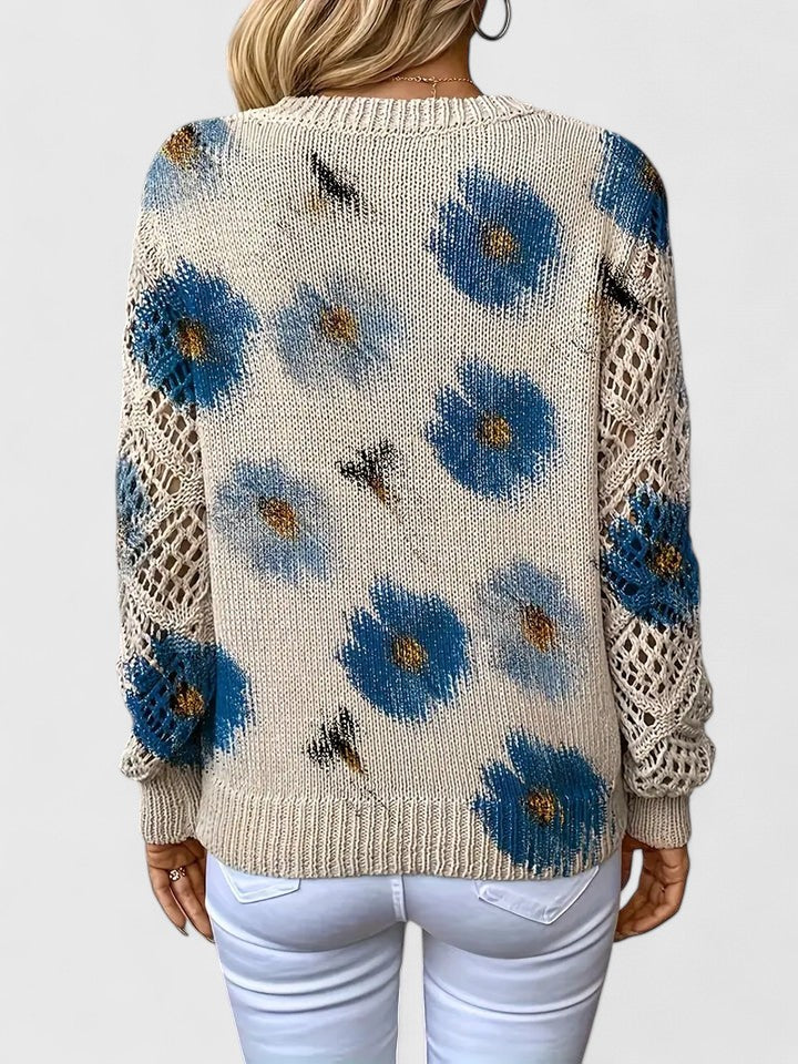 Aurelia | Eleganter Pullover mit floralem Design