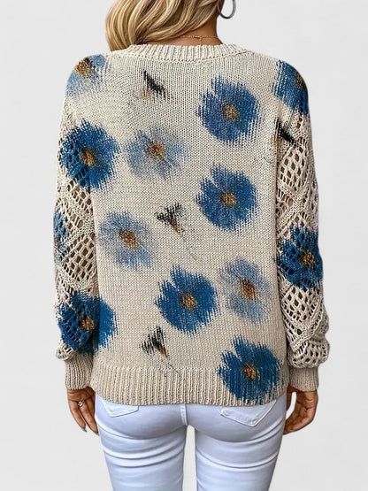 Aurelia | Eleganter Pullover mit floralem Design