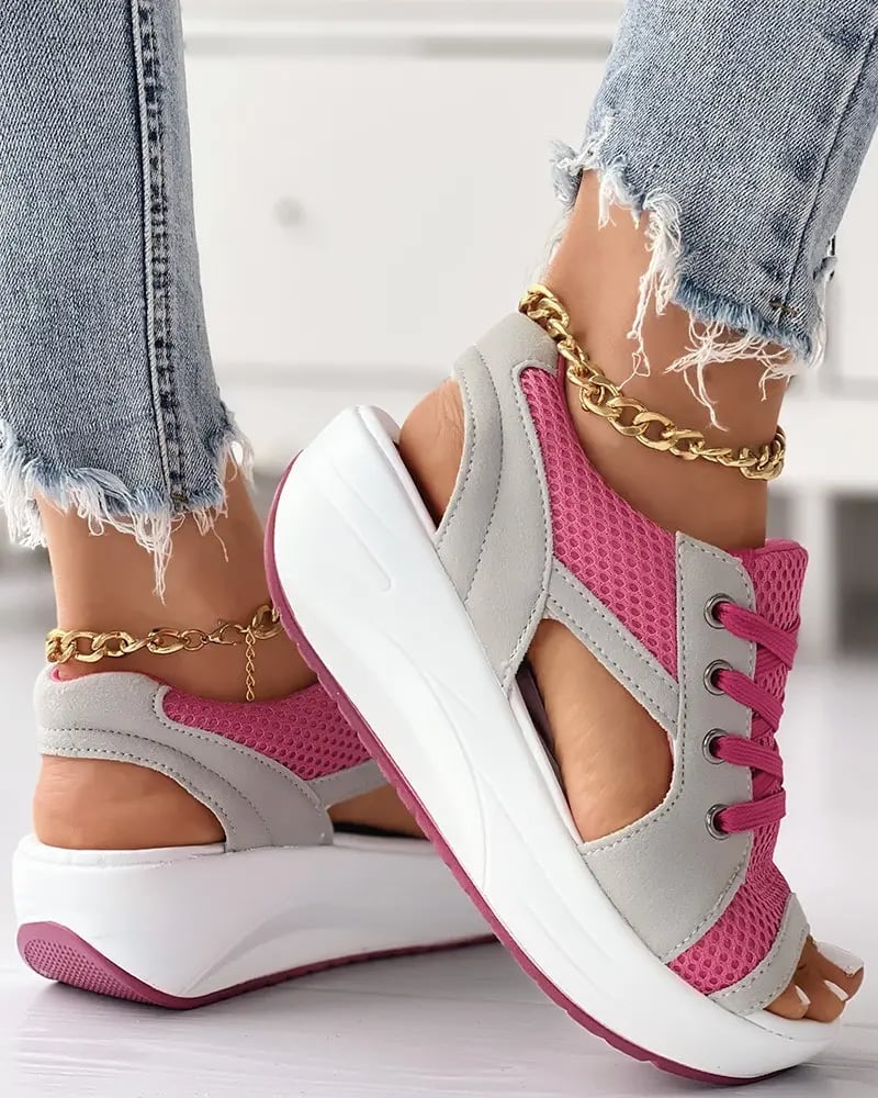 SandySneaks Komfort | Modische Orthopädische Sneaker-Sandalen für Frauen