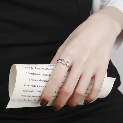 Herzliebe | Zarter Fingerherz-Ring mit "I love you forever"