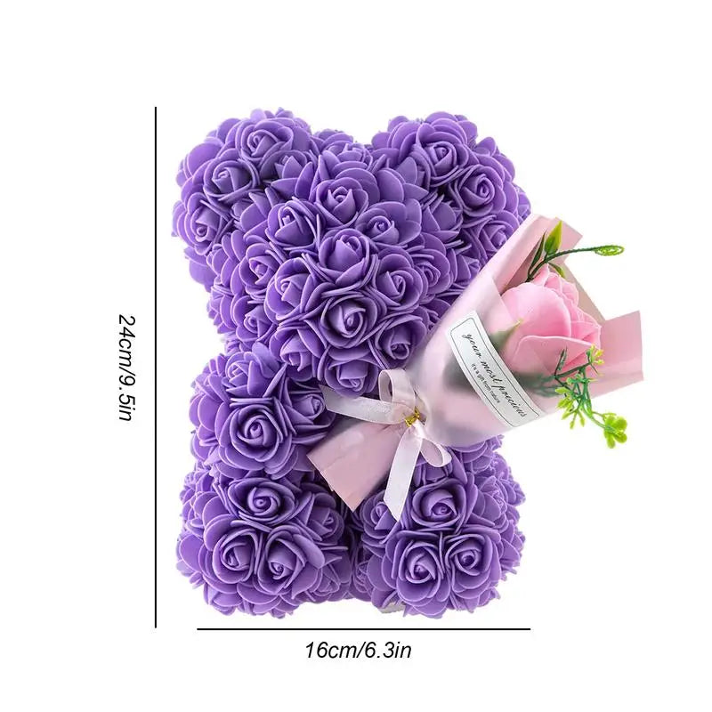 Fleur | Romantischer Teddybär aus Rosen
