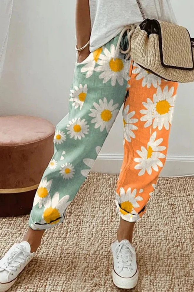 Airish - Stylish Printed Casual Button Pocket Trousers