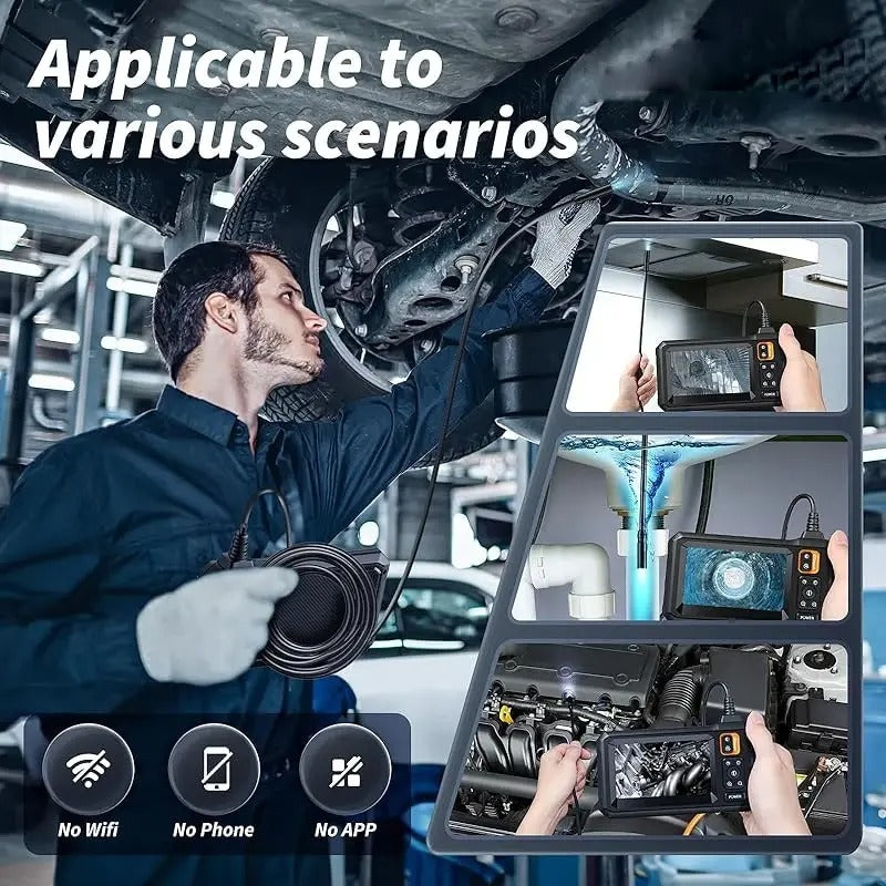 Spectar | Industrielle 1080P HD Endoskop Inspektionskamera mit 4,3-Zoll