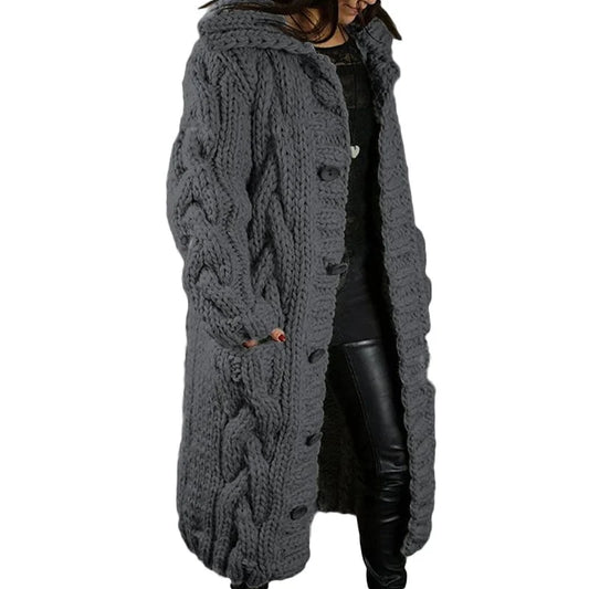 Nina | Stilvolles Dickes Strickjacke für Damen