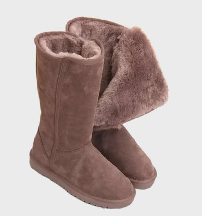 Nina | Warme und wasserdichte Wildleder-Schafsleder-Stiefel mit Reißverschluss