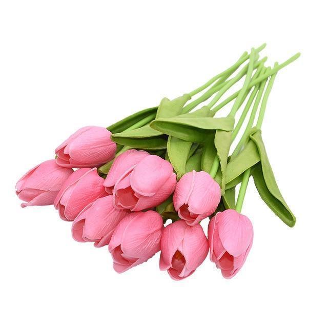 10-teiliges Set Kunstblumen Tulpen