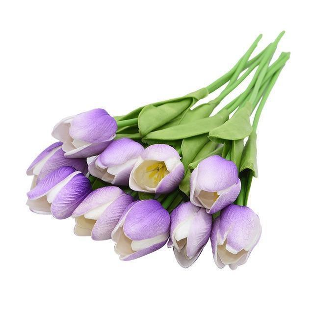 10-teiliges Set Kunstblumen Tulpen