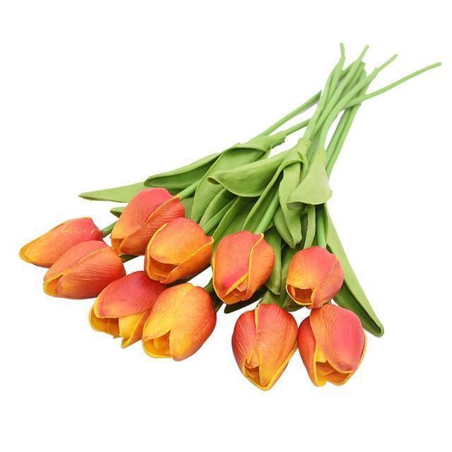 10-teiliges Set Kunstblumen Tulpen