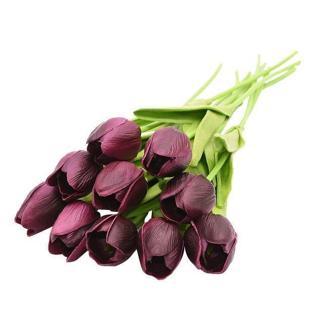 10-teiliges Set Kunstblumen Tulpen